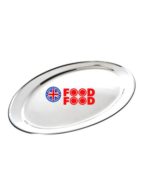 Generic Oval Tray Silver 40cm