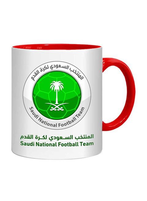 FMstyles Saudi National Football Team Printed Mug White/Green/Red