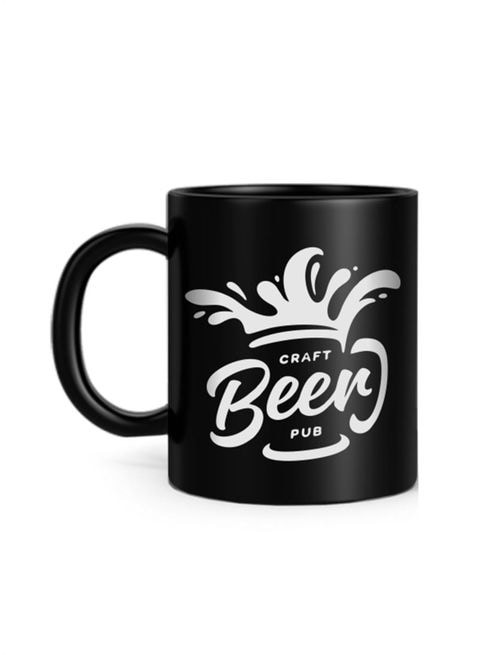 FMstyles Craft Beer Pub Printed Mug Black 10 cm