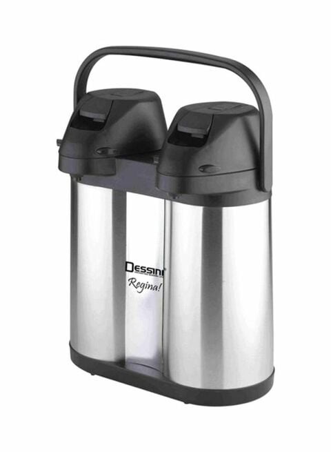 Dessini Regina Stainless Steel Double Flask Silver/Black