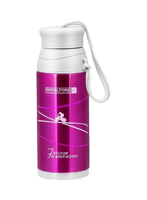 ROYALFORD Stainless Steel Vacuum Bottle Pink/White 320ml