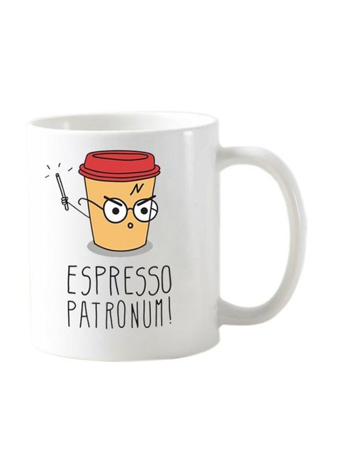 Giftex Espresso Patronum Mug White/Beige/Red 11.5X10.5X10.5cm