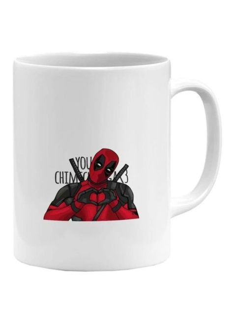 Generic Deadpool Printed Mug White/Red/Black 11Ounce