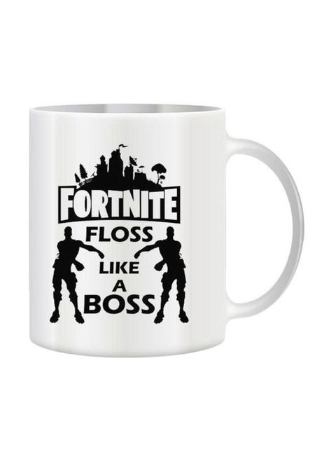 Giftex Fortnite Floss Like A Boss Printed Ceramic Mug White/Black One Size