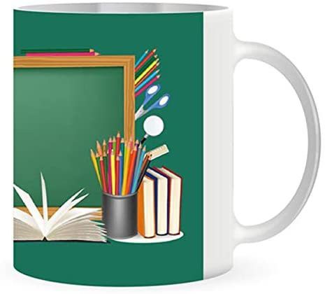 Giftex 11Oz White Mug, Classroom Theme Pic