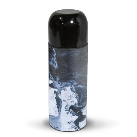 Grayscale marble Thermos Flask