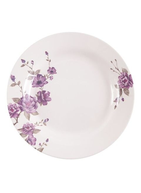 Blossom Melamine Soup Plate White/Purple 10.5inch