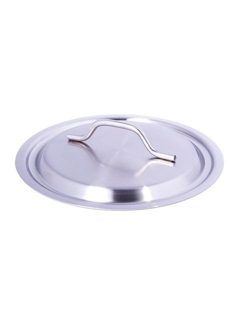 Stainless Steel Saucepan Lid Silver 24centimeter