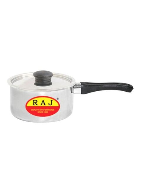 Sauce Pan With Lid Silver/Black 35 x 19.6cm