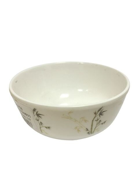 Bamboo Serving Bowl White/Green 4.5inch