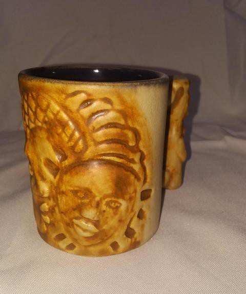 Arch Ceramic Tiki Coffee Handmade Mug With Handle - Small