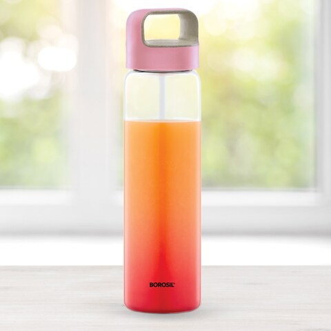 NEO&nbsp;Glass bottle - 750ML_Wide mouth HUSK LID&nbsp;PINK