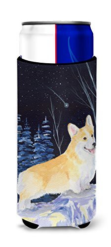 Caroline&#39;s Treasures Ss8353Muk Starry Night Corgi Ultra Beverage Insulators For Slim Cans, Slim Can, Multicolor