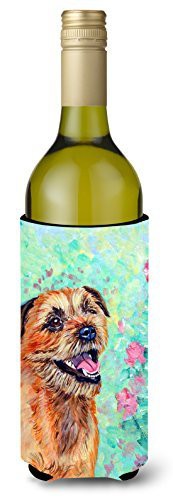 Caroline&#39;s Treasures 7228Literk Border Terrier Wine Bottle Beverage Insulator Beverage Insulator Hugger, Wine Bottle, Multicolor