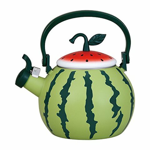 Supreme Housewares Watermelon Whistling Teakettle, 1.6 quart, green, red