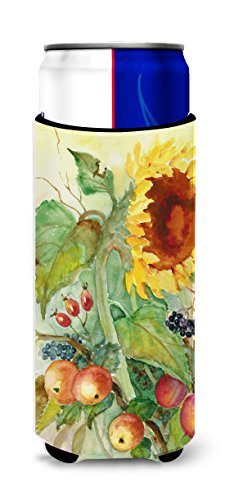 Caroline&#39;s Treasures Bmbo0699Muk Autumn Flowers Ii By Maureen Bonfield Ultra Beverage Insulators For Slim Cans, Slim Can, Multicolor