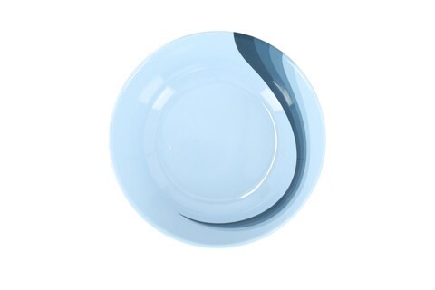 Royalford Melamine 8.5&quot; Super Ray Stainless Steel Serving Bowlblue