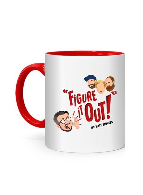 FMstyles Figure It Out Printed Mug White/Red 10 cm