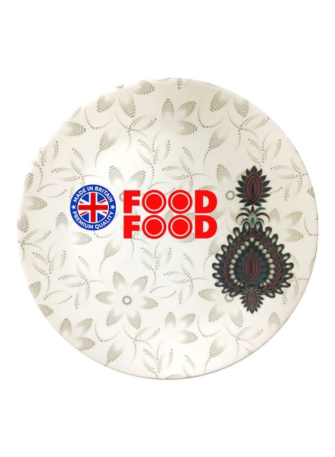 Generic Jewels Side Plate White/Brown 7.5inch