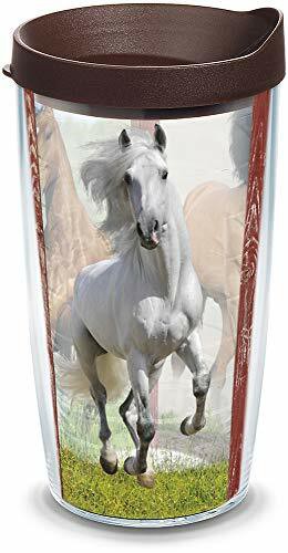 Tervis Horses Tumbler with Travel Lid, 16 oz, Clear