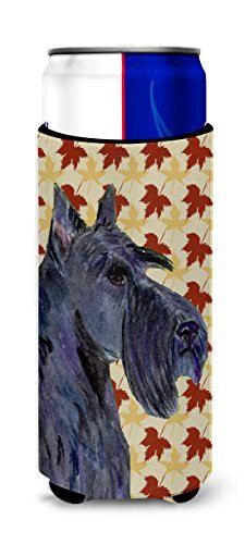 Caroline&#39;s Treasures Ss4327Muk Scottish Terrier Fall Leaves Portrait Ultra Beverage Insulators For Slim Cans, Slim Can, Multicolor