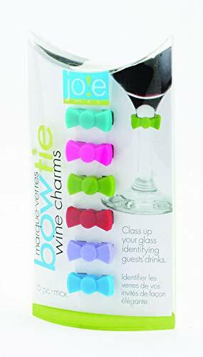 Joie Bow Tie Drink and Wine Charm Set, Set of 6