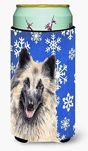 Caroline&#39;s Treasures Sc9392Tbc Belgian Tervuren Winter Snowflakes Holiday Tall Boy Beverage Insulator Beverage Insulator Hugger, Tall Boy, Multicolor