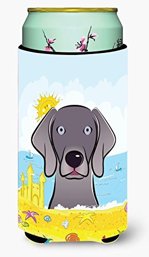 Caroline&#39;s Treasures Bb2099Tbc Weimaraner Summer Beach Tall Boy Beverage Insulator Hugger, Tall Boy, Multicolor