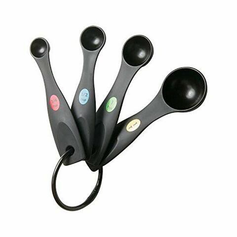 OXO 4-Piece Plastic Measuring Spoons, Multisize, Black