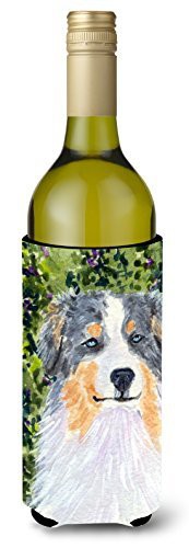 Caroline&#39;s Treasures Ss8731Literk Australian Shepherd Wine Bottle Beverage Insulator Beverage Insulator Hugger, Wine Bottle, Multicolor