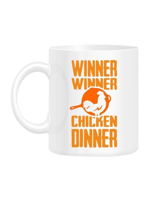 FMstyles Pubg Winner Winner Chicken Dinner Printed Mug White 10 cm