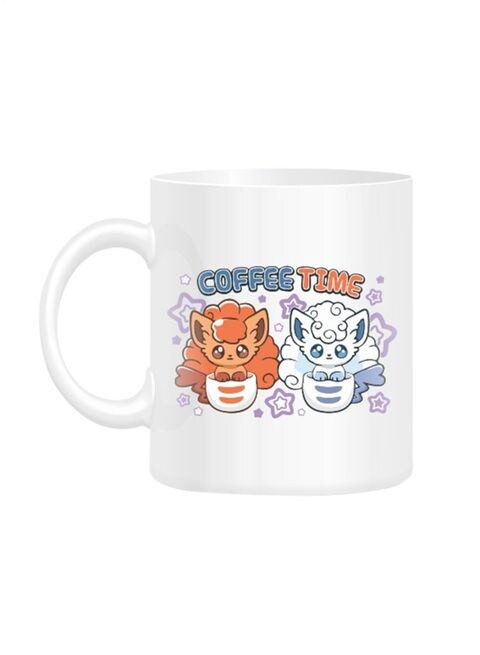 FMstyles Coffee Time Printed Mug White 10 cm