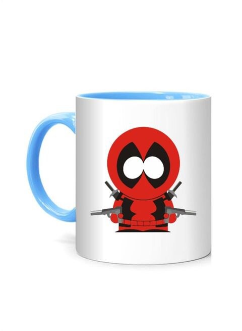 FMstyles Deadpool Southpark Blue Inner Mug Printed Mug White/Blue 10 cm