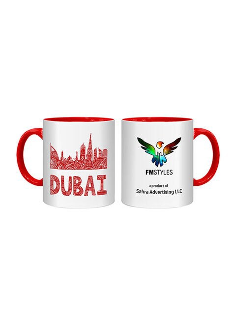 FMstyles Dubai Sky Scraper Printed Mug Multicolour 10ounce