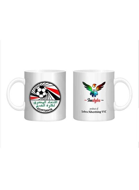 FMstyles Egypt Football Team Fan Printed Mug White/Black/Red