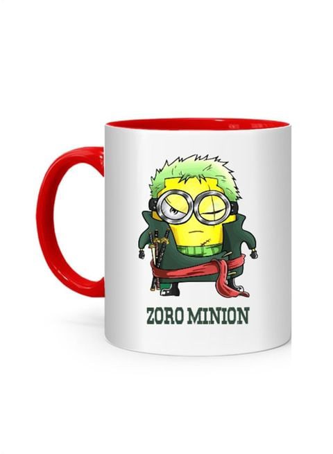 FMstyles Zoro Minion Printed Mug White/Red 10 cm