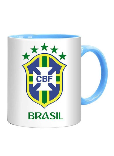 FMstyles Brasil Logo Printed Mug Blue/White/Green