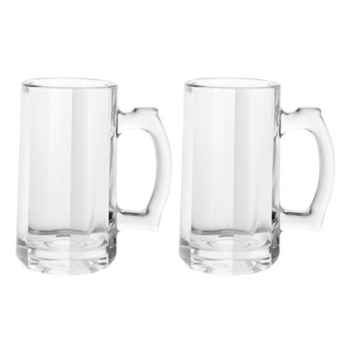 Royalford 400ml 2Pc Glass Water Cup