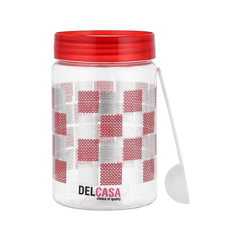 Delcasa Plastic Canister, 800ml Capacity, Dc2181, Pet Plastic &amp; Transparent, Wide Mouth, Lightweight &amp; Durable, Easy To Clean, Food Friendly