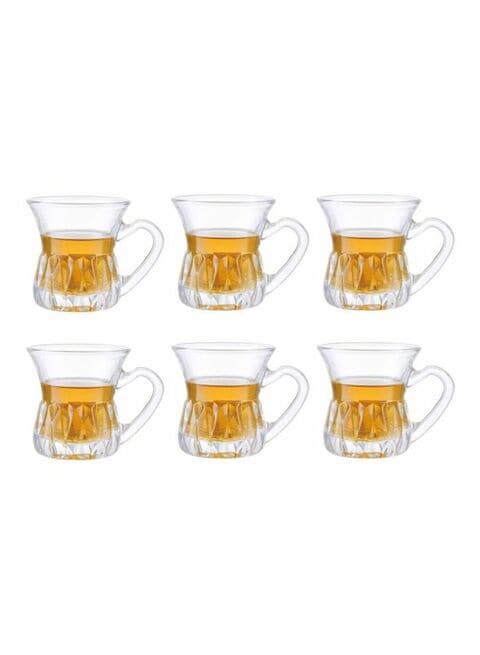 Dessini 6-Piece Regina Glass Mug Set Clear 12centimeter