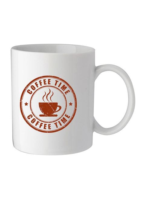 Giftex Coffee Time Mug White/Brown 11.5X10.5X10.5cm