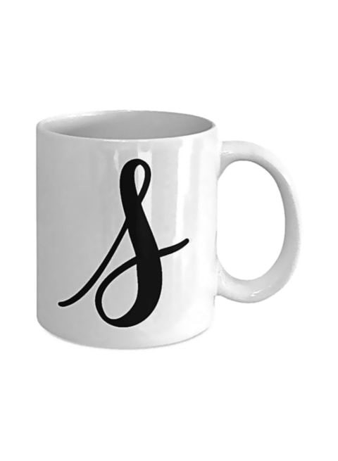 Ph S Printed Mug White/Black