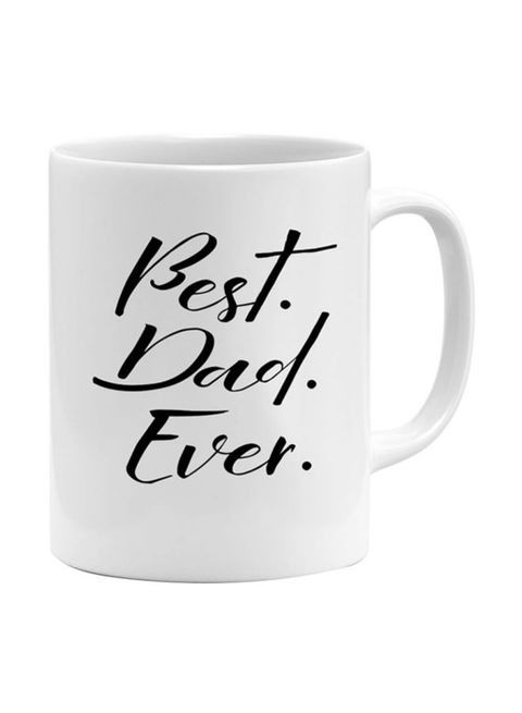 Generic Best Dad Ever Printed Ceramic Coffee Mug White/Black 11Ounce