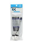 6-Piece Fork Set Silver/Blue 15centimeter