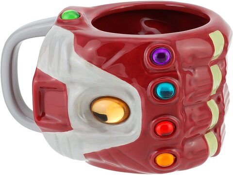 Paladone Nano Gauntlet Shaped Marvel Avengers, Endgame, 3D Oversized Ceramic Drinking Mug Tea Coffee, Dolomite