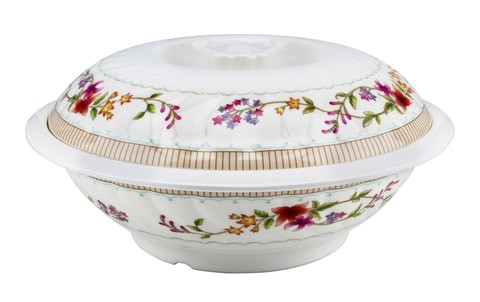 MELAMINE WAVE CASSEROLE BOWL WITH COVER 10&quot; ML-BCW-5110