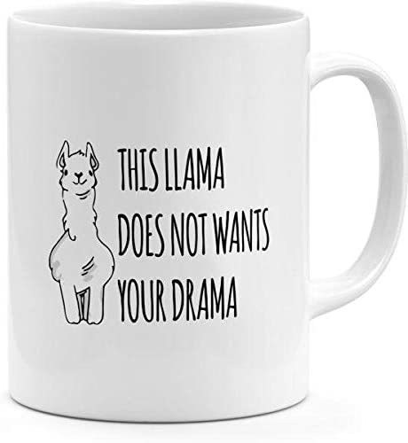 Papeyone Ceramic This Lama Does Not Want Your Drama Friends Mug