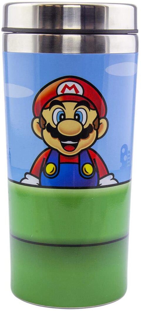 Paladone Super Mario Warp Pipe Travel Mug, 450 Ml Stainless Steel, Officially Licensed Nintendo Merchandise