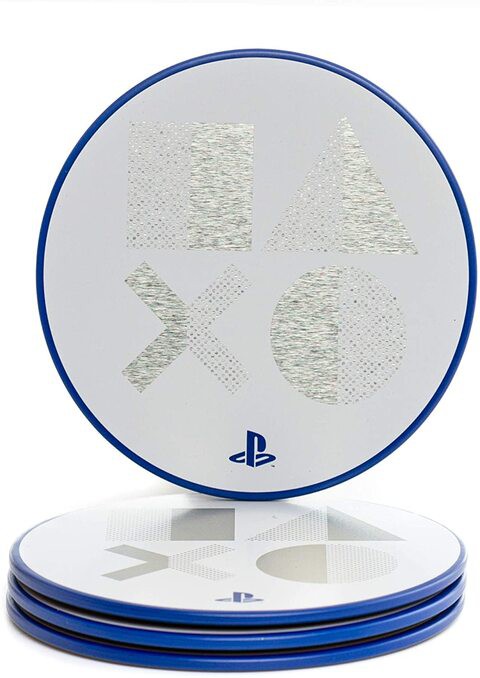 Paladone Playstation 5 Metal Drink Coasters, Set Of Four Coasters, Officially Licensed Merchandise