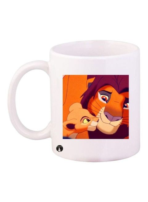 Bp The Lion King Printed Coffee Mug White/Orange Standard Size